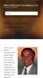 Mobile Screenshot of mikegeltrudefoundation.org